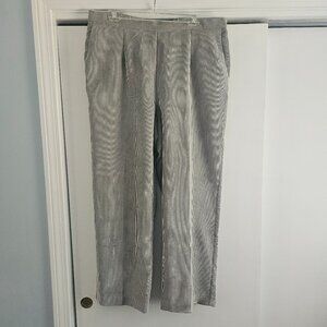 Alfred Dunner Corduroy Elastic Waist Proportioned Gray 18W Stretch Pants